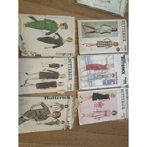 Lot Of 7 1960s Butterick Vintage Sewing Patterns